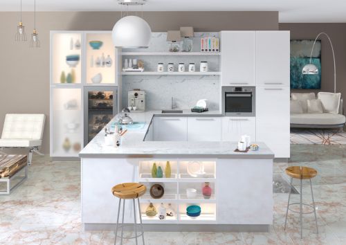 Стильные белые кухни