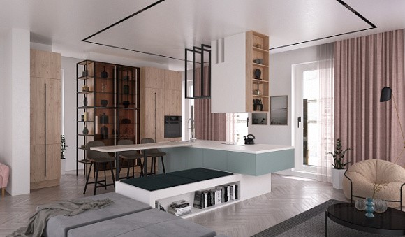 Кухня-столовая в частном доме. Классификация кухонь. Купить кухню углового дизайна или любой другой конфигурации с дальнейшим обустройством. 