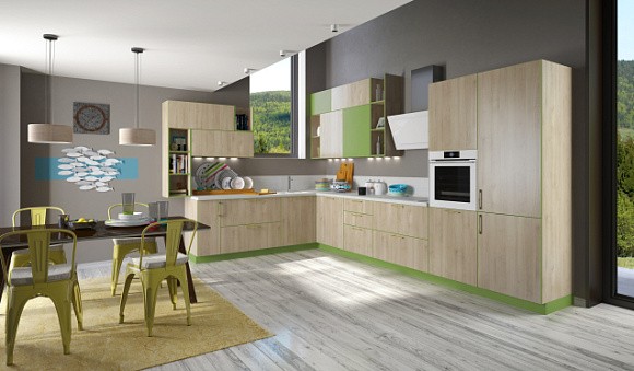 Бежевая кухня в Клину