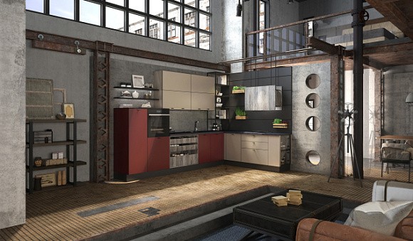 кухни в стиле лофт