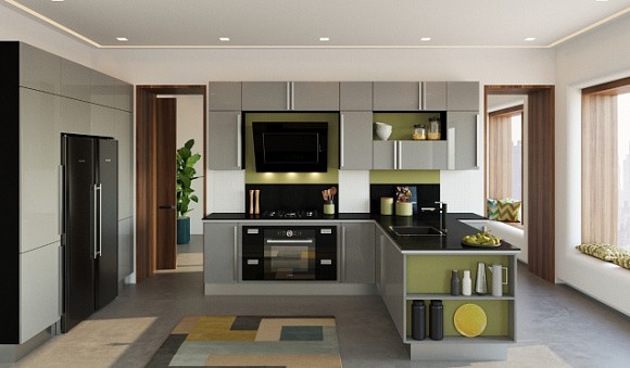 Кухонный гарнитур для маленького помещения должен быть тщательно спланирован и продуман до мелочей. Дизайн интерьера малогабаритной кухни.