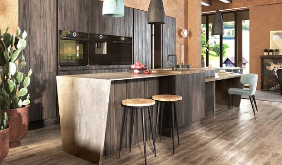 Коричневая кухня в Анапе