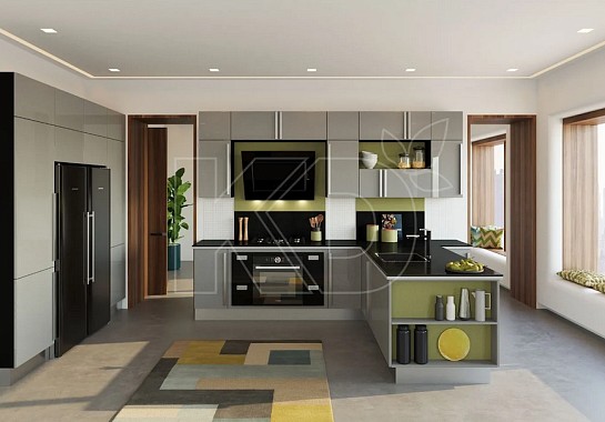 Угловые кухни модерн для маленькой кухни