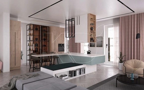 Белая кухня в стиле Модерн