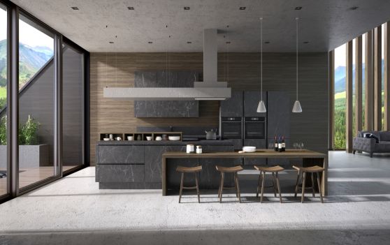 Кухня в темных тонах